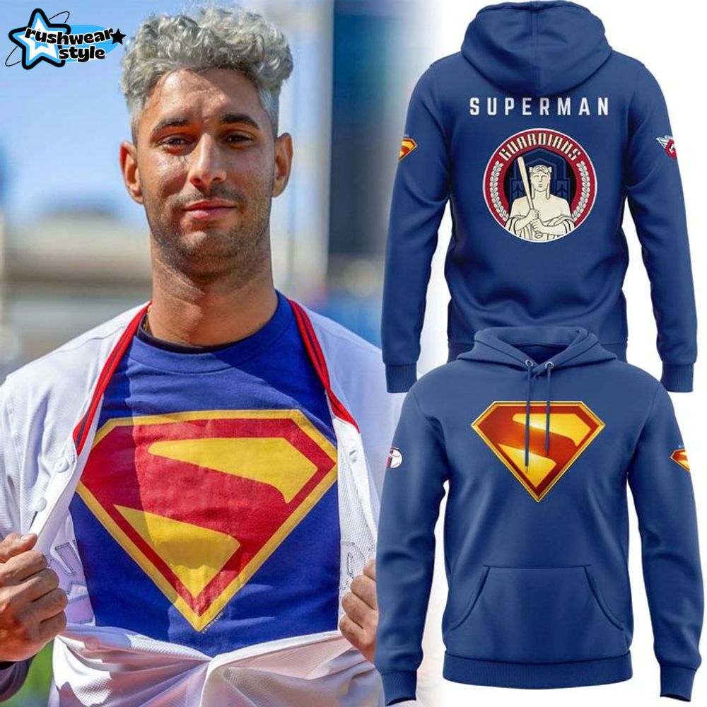 Cleveland Guardians Superman Night Hoodie Cleveland Guardians Superman Night Hoodie