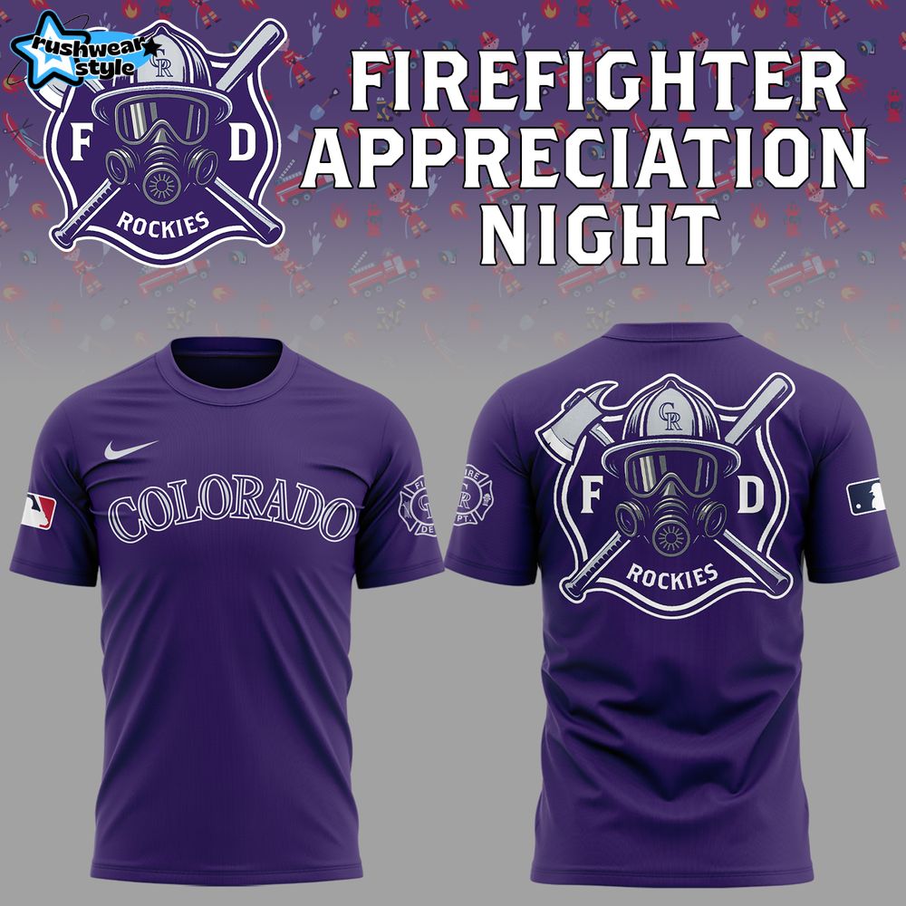 Colorado Rockies x Firefighter Appreciation Night 2025 T-shirt Colorado Rockies x Firefighter Appreciation Night 2025 T-shirt