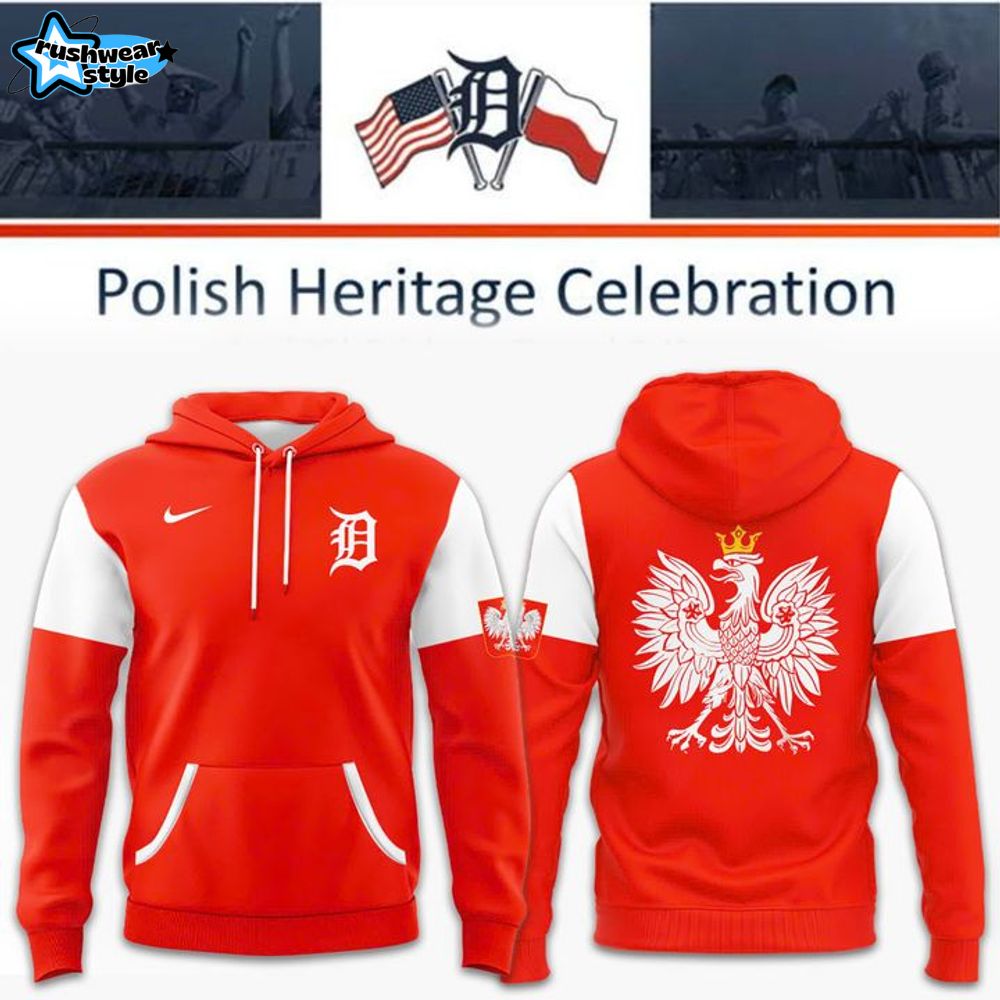 Detroit Tigers Poland Heritage Celebration Hoodie Limited Edition Detroit Tigers Poland Heritage Celebration Hoodie Limited Edition