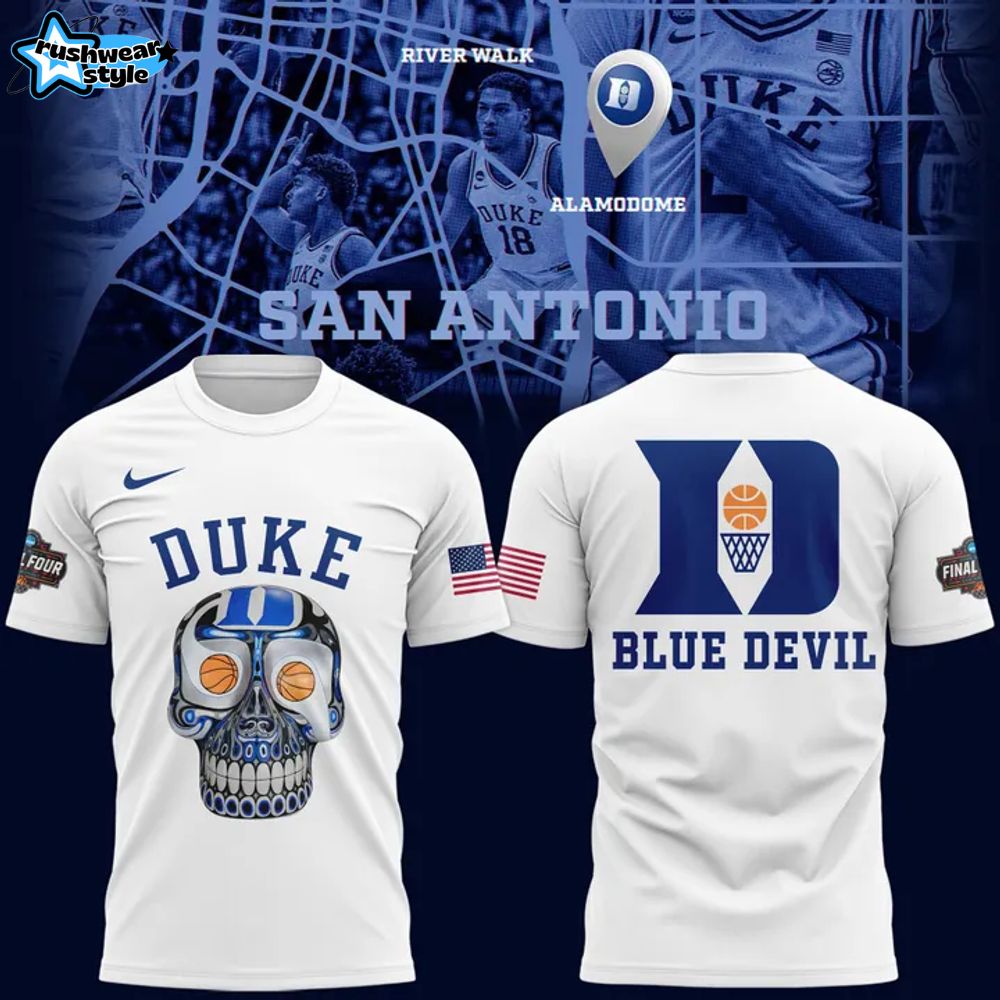 Duke Blue Devils x San Antonio White Tee Duke Blue Devils x San Antonio White Tee