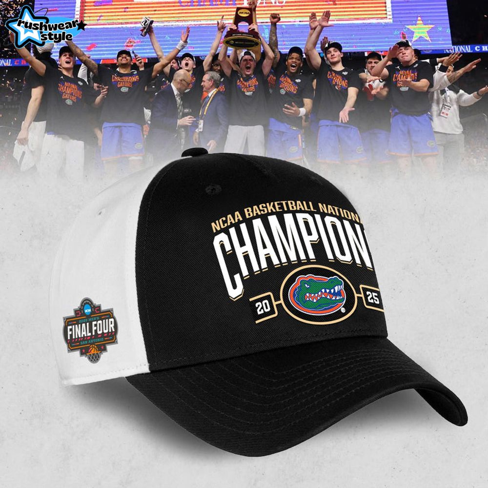 Florida Gators 2025 NCAA Men's Basketball National Champions Locker Room Combo Shirt Cap Florida Gators 2025 NCAA Men's Basketball National Champions Locker Room Combo Shirt Cap