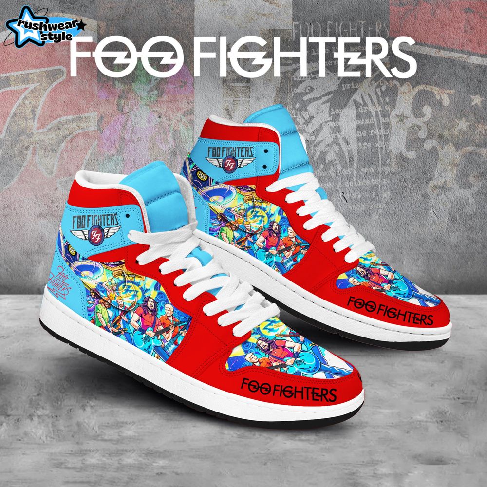 Foo Fighters Nike Air Jordan 1 Premium Shoes Foo Fighters Nike Air Jordan 1 Premium Shoes