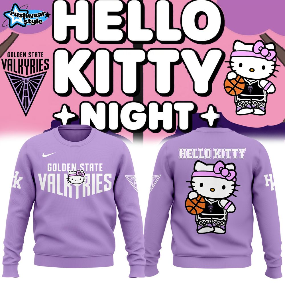 Golden State Valkyries X Hello Kitty Limited Edition 2025 Sweatshirt Jogger Cap Golden State Valkyries X Hello Kitty Limited Edition 2025 Sweatshirt Jogger Cap