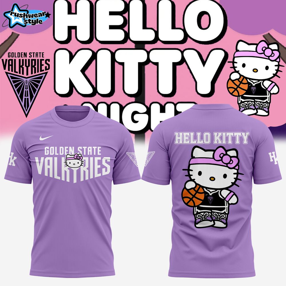 Golden State Valkyries X Hello Kitty Limited Edition 2025 T Shirt Jogger Cap Golden State Valkyries X Hello Kitty Limited Edition 2025 T Shirt Jogger Cap