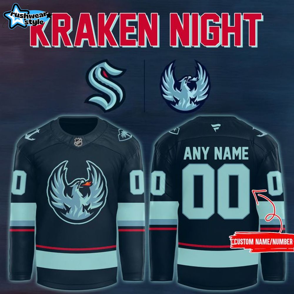 Limited Edition Coachella Valley Firebirds Kraken Night Hockey Jersey 2025 Limited Edition Coachella Valley Firebirds Kraken Night Hockey Jersey 2025