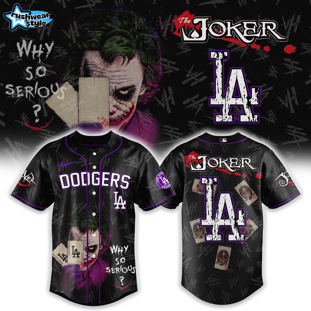 Los Angeles Dodgers x The Joker Baseball Jersey Limited Edition Los Angeles Dodgers x The Joker Baseball Jersey Limited Edition