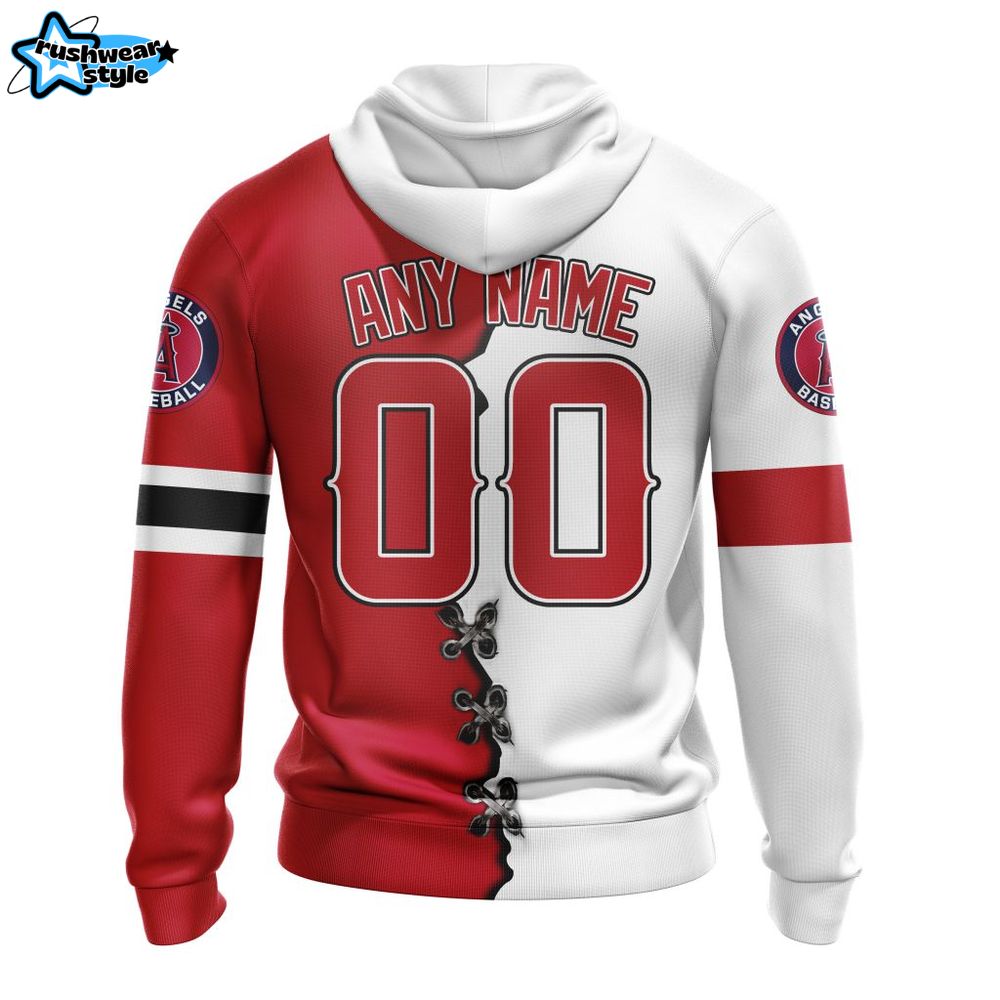 MLB Los Angeles Angels Personalized Mix Jersey Design Hoodie MLB Los Angeles Angels Personalized Mix Jersey Design Hoodie