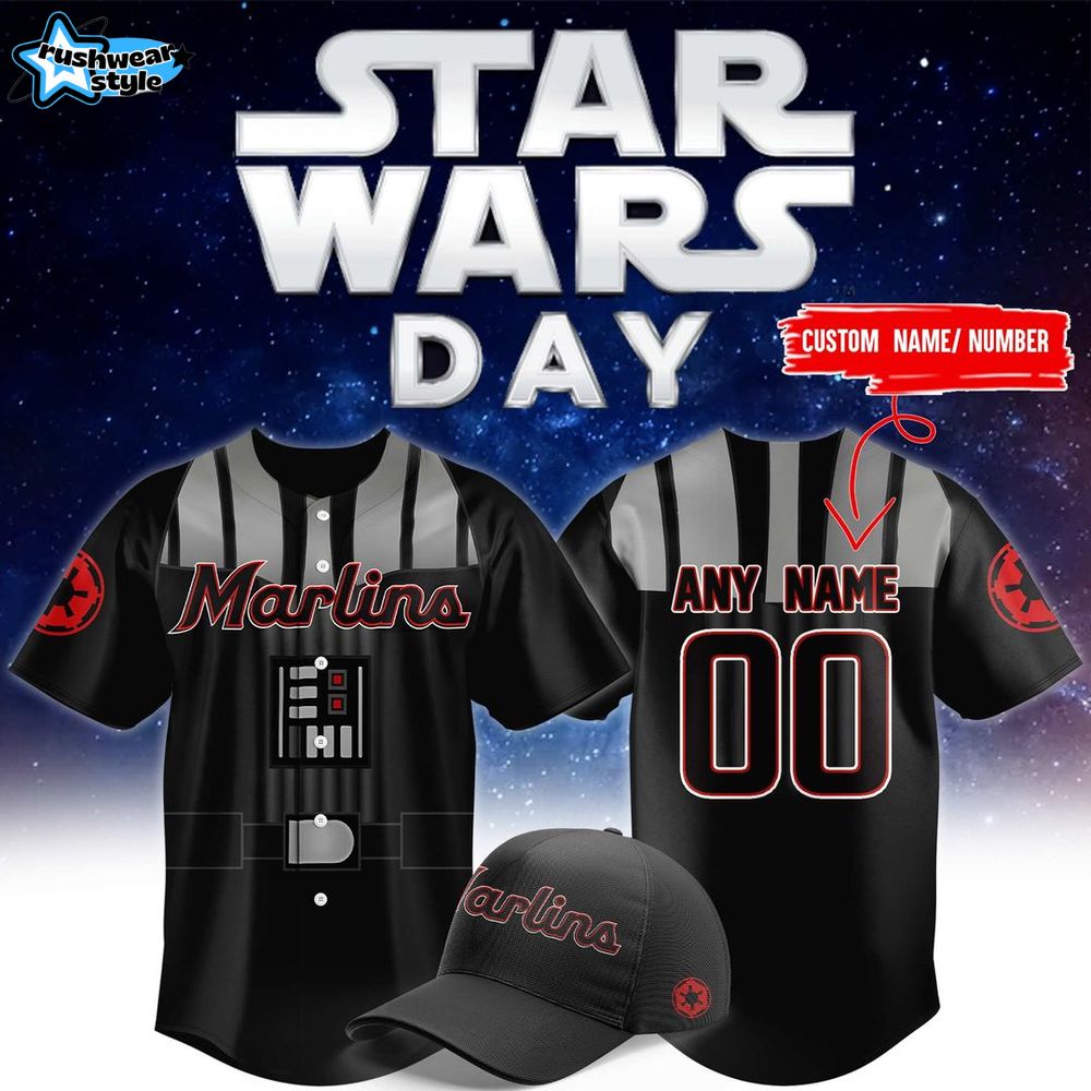 Miami Marlins x 2025 Star Wars Night Limited Jersey Cap Miami Marlins x 2025 Star Wars Night Limited Jersey Cap