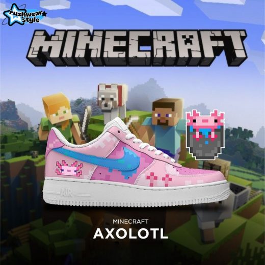 Minecraft Axolotl Air Force 1 Sneaker