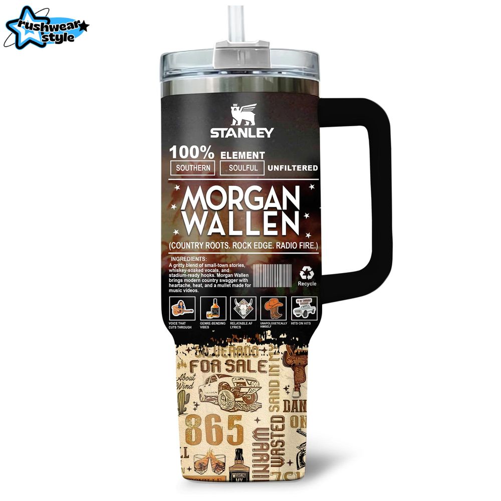 Morgan Wallen The Problem Tour 40oz Stanley Tumbler Morgan Wallen The Problem Tour 40oz Stanley Tumbler