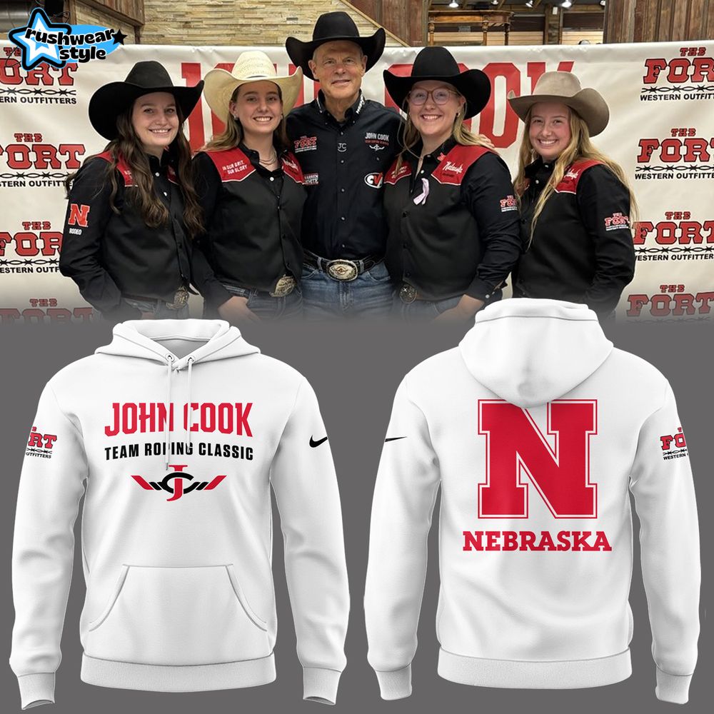 Nebraska Cornhuskers x John Cook Roping Classic 2025 Hoodie Nebraska Cornhuskers x John Cook Roping Classic 2025 Hoodie