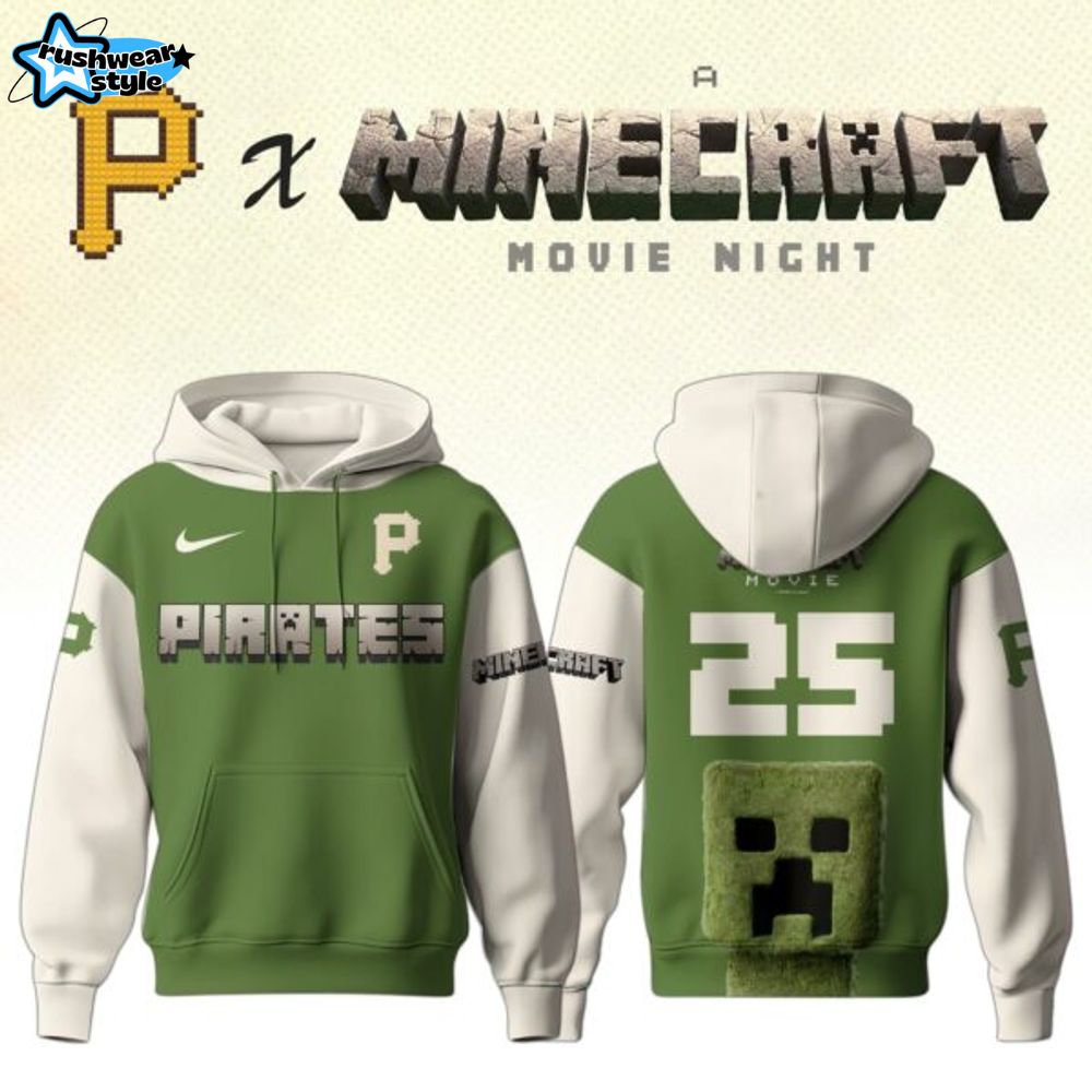 Pittsburgh Pirates MLB x A MINECRAFT MOVIE Night Combo Hoodie Jogger Cap Editions Limited Pittsburgh Pirates MLB x A MINECRAFT MOVIE Night Combo Hoodie Jogger Cap Editions Limited