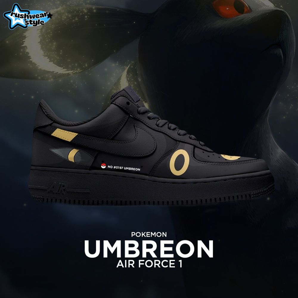 Pokemon X Umbreon Air Force 1 Sneaker Limited Edition Pokemon X Umbreon Air Force 1 Sneaker Limited Edition