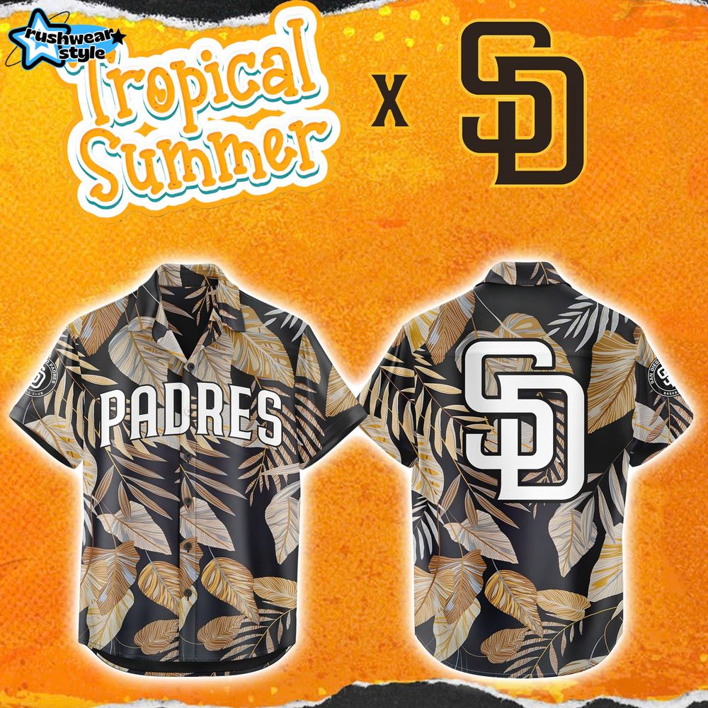 San Diego Padres "Tropical Summer" 2025 Limited Edition Hawaiian Shirt San Diego Padres "Tropical Summer" 2025 Limited Edition Hawaiian Shirt