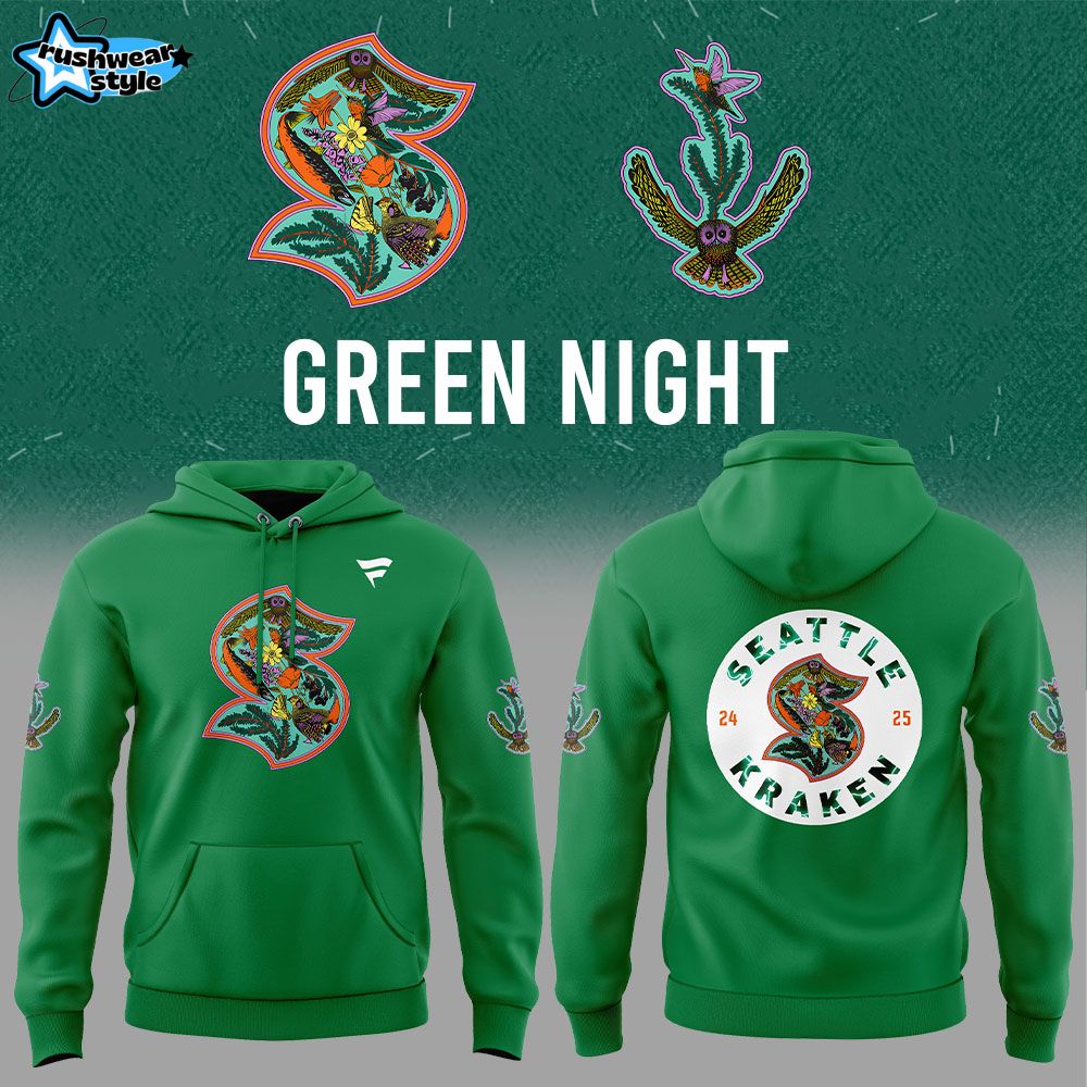 Seattle Kraken NHL x Green Night 2025 Hoodie Set Seattle Kraken NHL x Green Night 2025 Hoodie Set