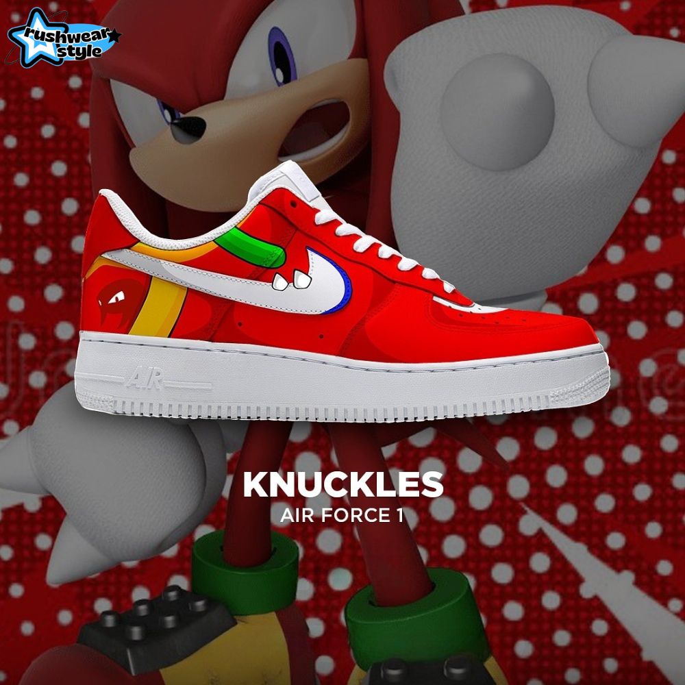 Sonic X Knuckles the Echidna Air Force 1 Sneaker Sonic X Knuckles the Echidna Air Force 1 Sneaker