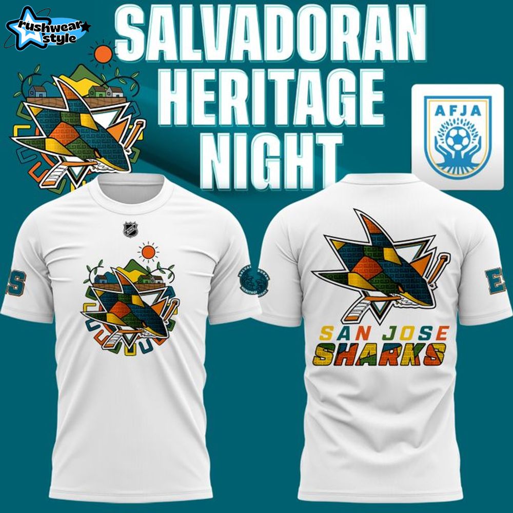 Special New Salvadoran Heritage Night San Jose Sharks T-Shirt Jogger Cap 2025 Special New Salvadoran Heritage Night San Jose Sharks T-Shirt Jogger Cap 2025