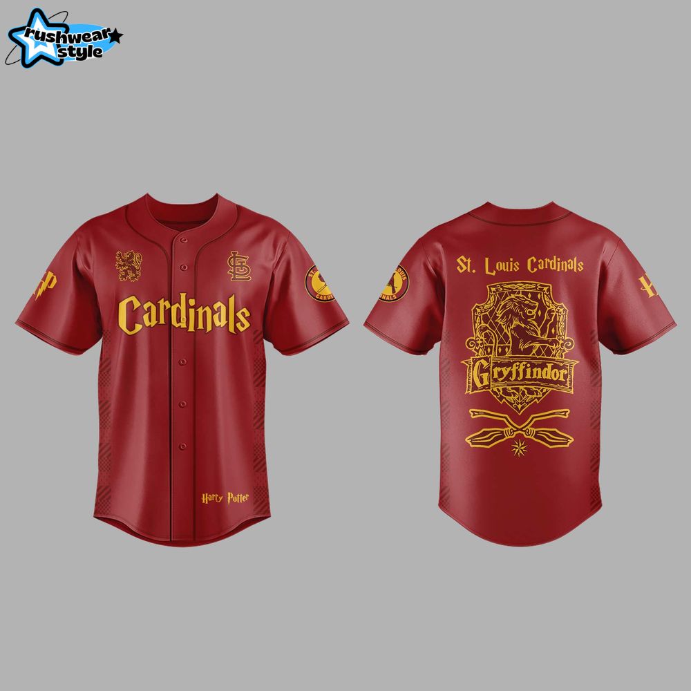 St. Louis Cardinals x Harry Potter Night Gryffindor House Baseball Jersey St. Louis Cardinals x Harry Potter Night Gryffindor House Baseball Jersey