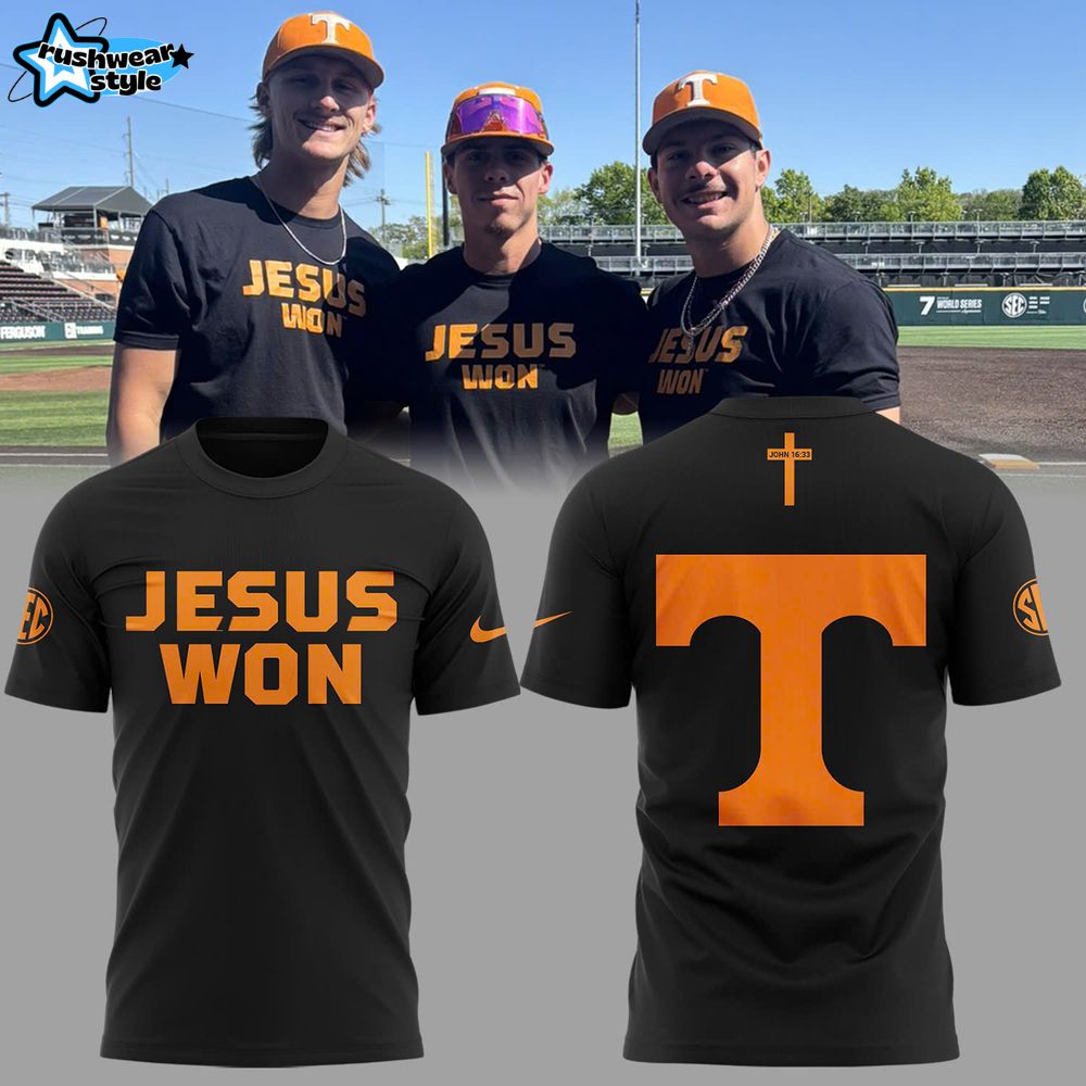 Tennessee Baseball JESUS WON Limited Shirt Tennessee Baseball JESUS WON Limited Shirt
