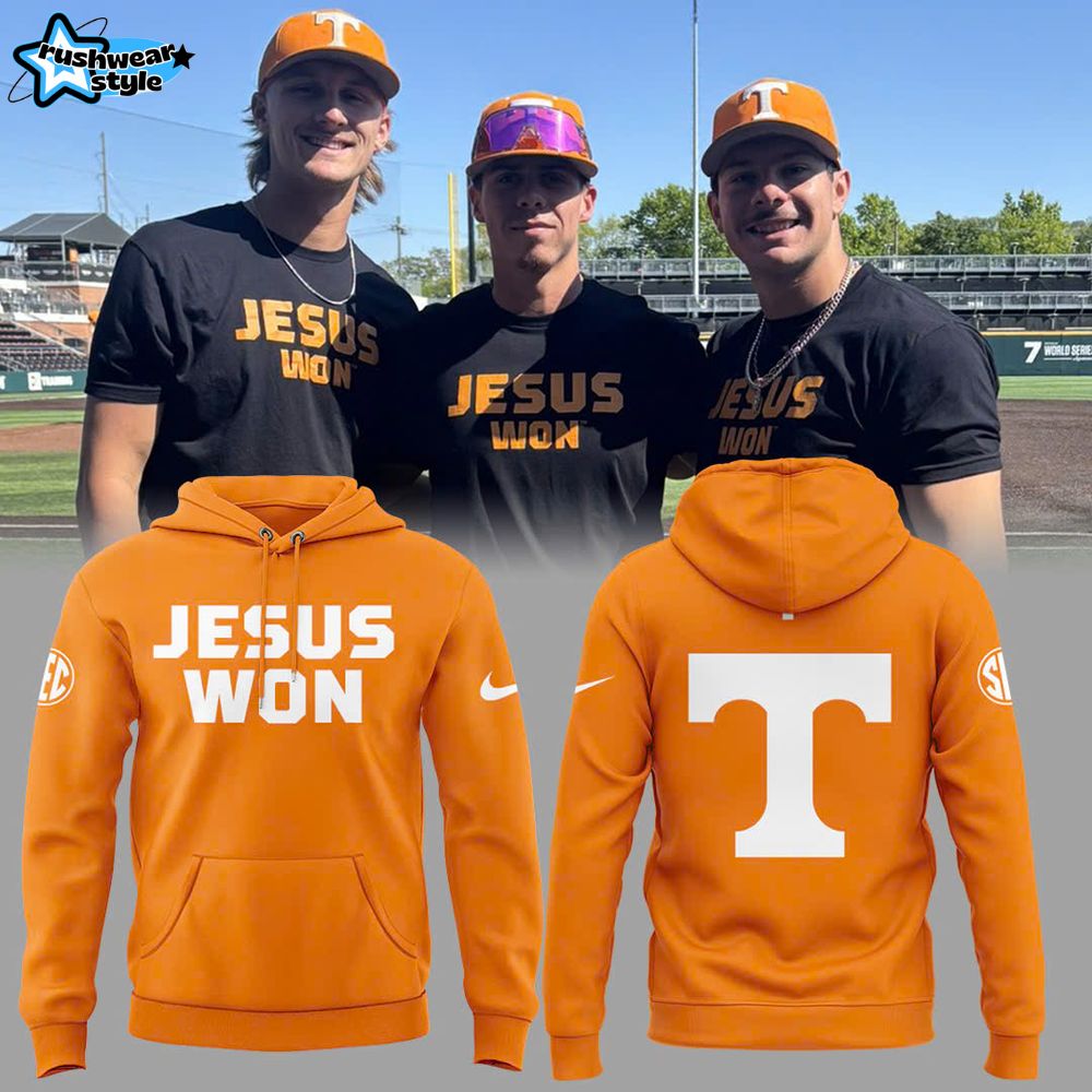 Tennessee Vols Baseball JESUS WON 2025 Hoodie Set Tennessee Vols Baseball JESUS WON 2025 Hoodie Set