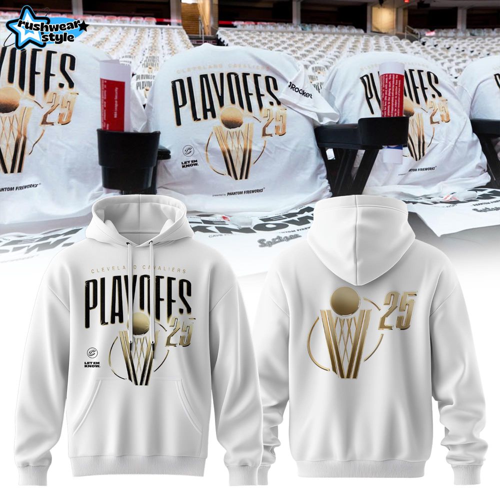 The 2025 Cleveland Cavaliers Playoff Jersey White Hoodie The 2025 Cleveland Cavaliers Playoff Jersey White Hoodie