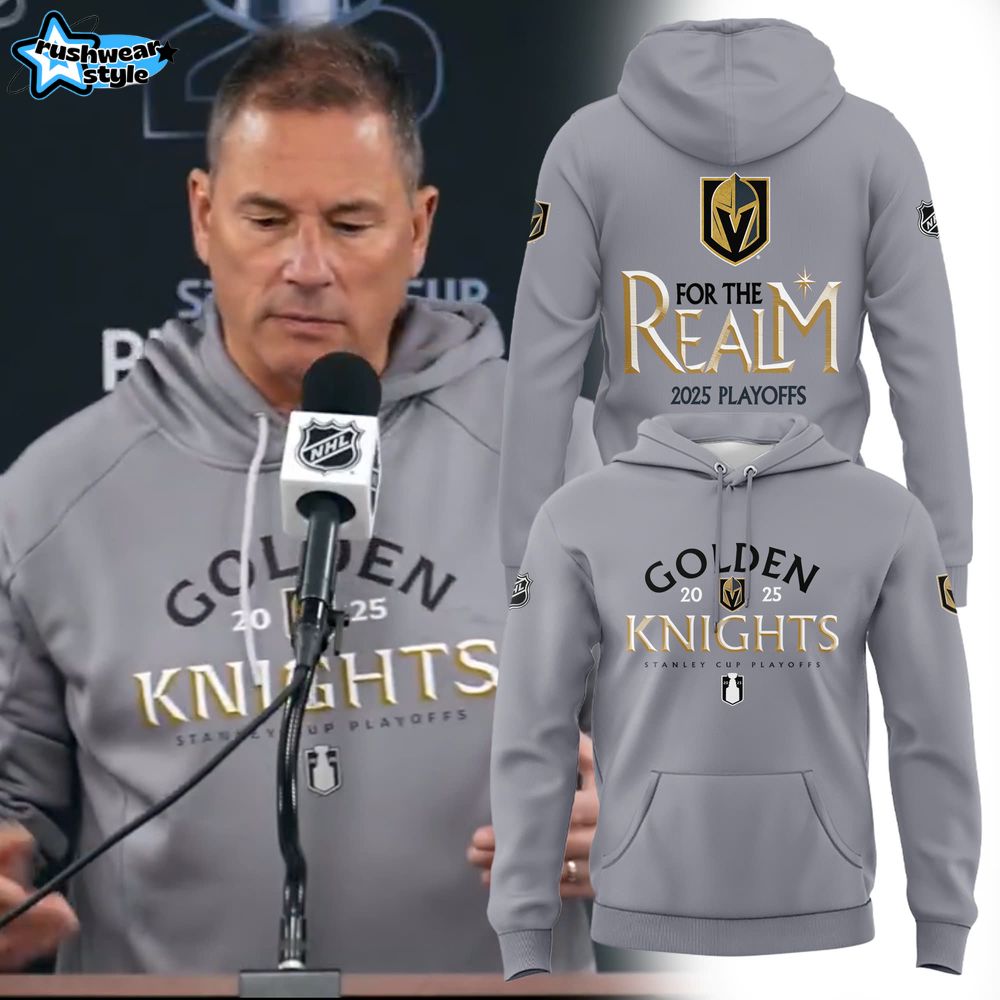 Vegas Golden Knights Grey For the RealM 2025 Playoffs Hoodie Vegas Golden Knights Grey For the RealM 2025 Playoffs Hoodie