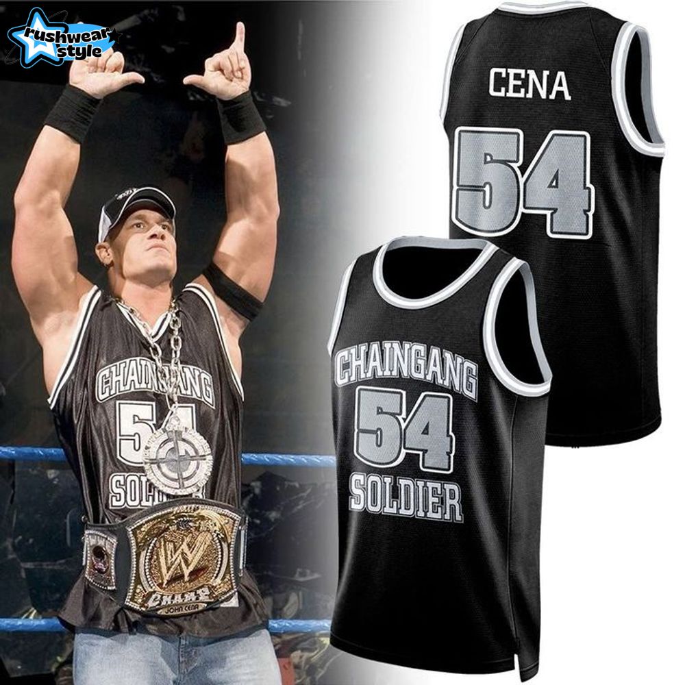 WWE John Cena Chaingang Soldier Basketball Jersey WWE John Cena Chaingang Soldier Basketball Jersey