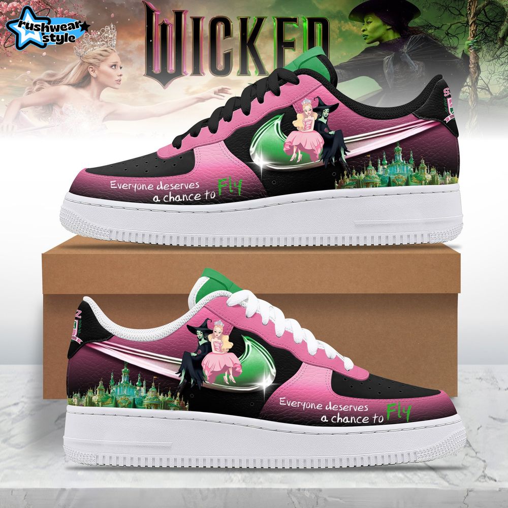 Wicked "Everyone deserves a chance to" Air Force 1 Sneakers Wicked "Everyone deserves a chance to" Air Force 1 Sneakers