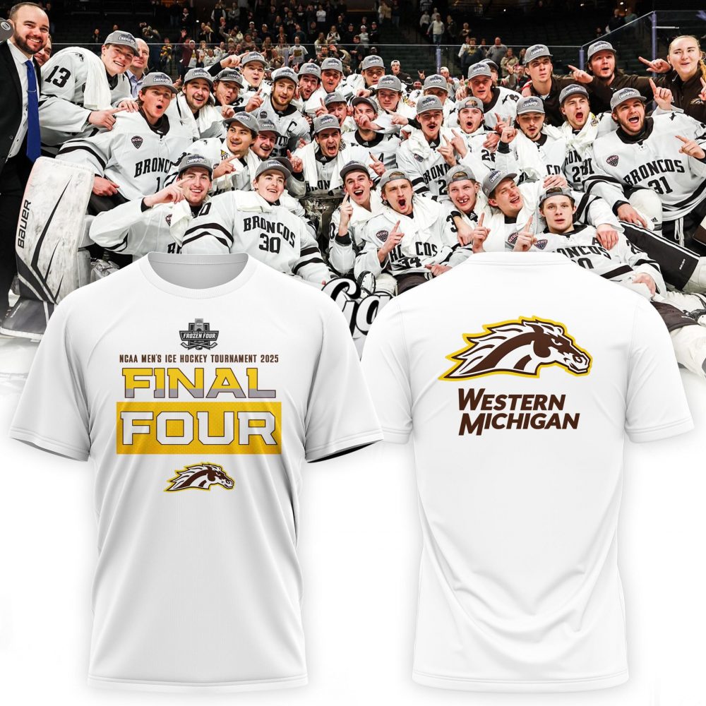 Western Michigan Broncos Frozen Four 2025 NCAA Hockey Championship T-Shirt