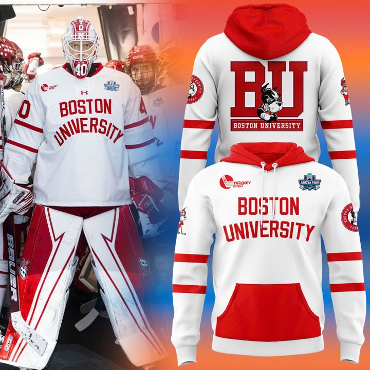 BU Men's Hockey 2025 NCAA Frozen Four Edition Hoodie BU Men's Hockey 2025 NCAA Frozen Four Edition Hoodie