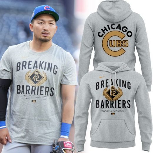 Chicago Cubs Breaking Barrierrs Jackie Robinson 42 Forever Hoodie
