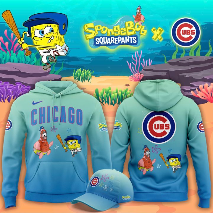 Chicago Cubs SpongeBob SquarePants Day Hoodie Chicago Cubs SpongeBob SquarePants Day Hoodie