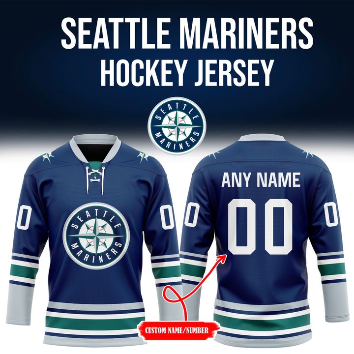 Seattle Mariners MLB 2025 Special Personalized Hockey Jersey Seattle Mariners MLB 2025 Special Personalized Hockey Jersey