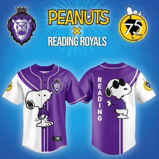Reading Royals x 75th Anniversary Snoopy Baseball Jersey 2025