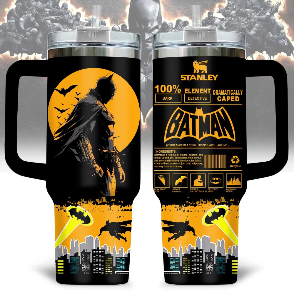 Batman The Hero Gotham Dramatically Caped 40oz Stanley Tumbler