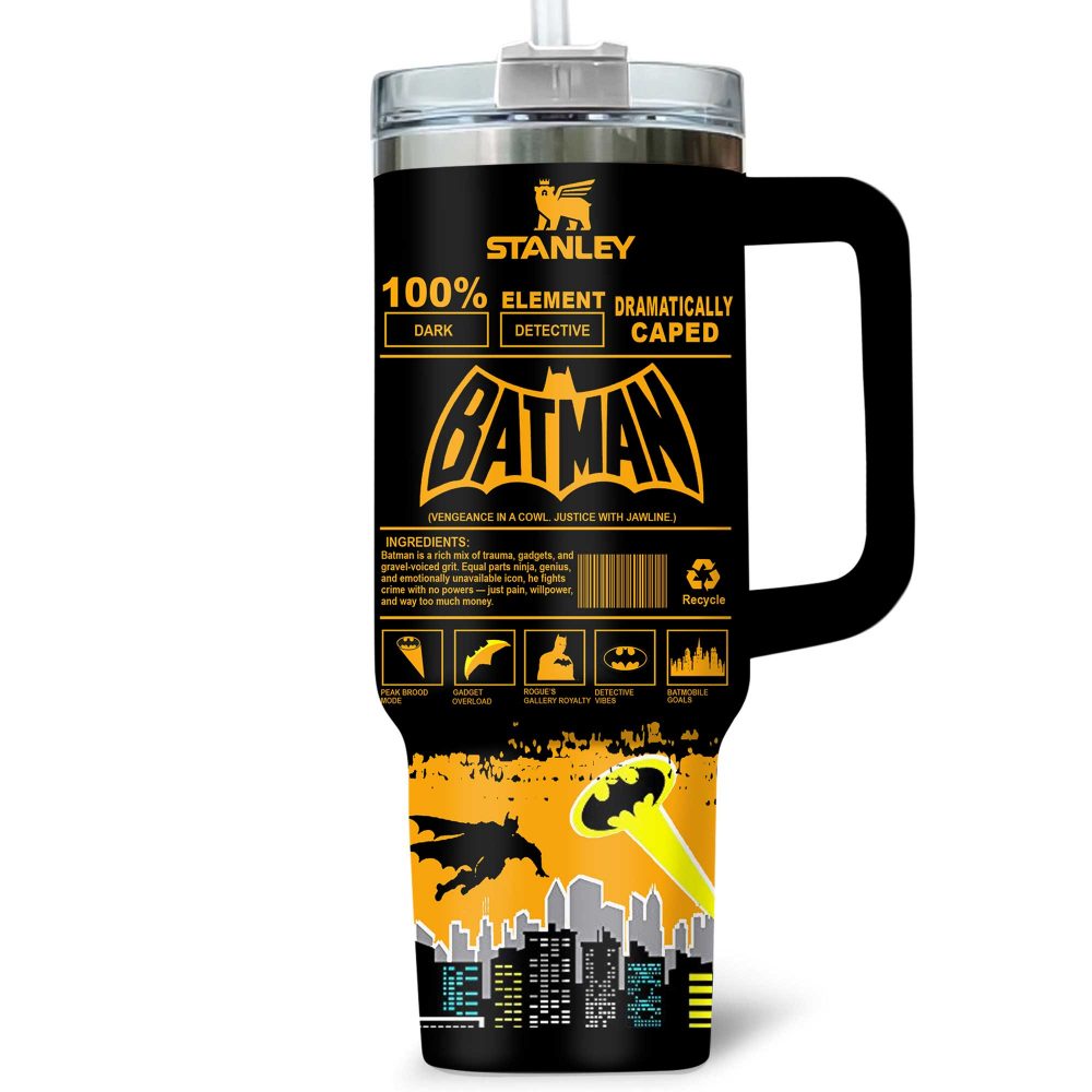 Batman The Hero Gotham Dramatically Caped 40oz Stanley Tumbler