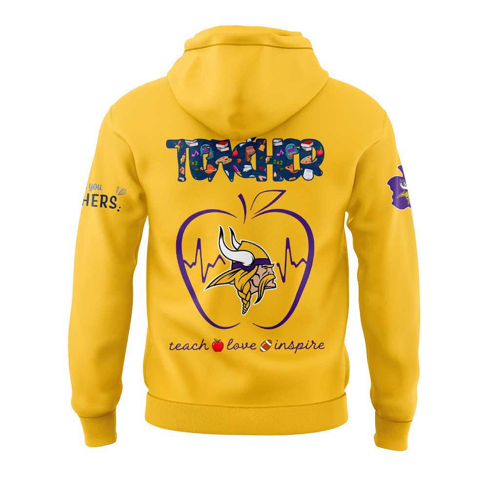 Minnesota Vikings Teacher Appreciation 2025 Hoodie Minnesota Vikings Teacher Appreciation 2025 Hoodie
