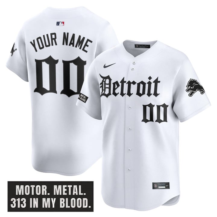 Detroit Lions 'Motor Gothic Edition' Personalized Baseball Jersey Detroit Lions 'Motor Gothic Edition' Personalized Baseball Jersey