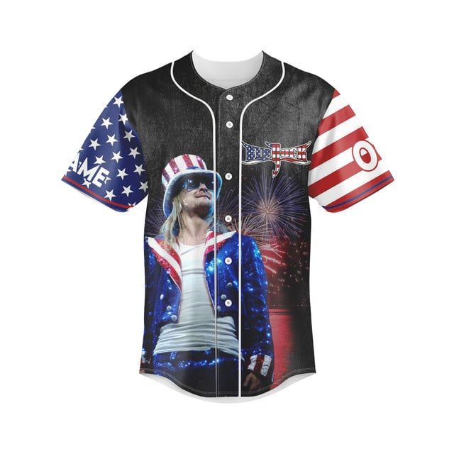 Kid Rock Happy Independence Day 2025 Baseball Jersey Kid Rock Happy Independence Day 2025 Baseball Jersey