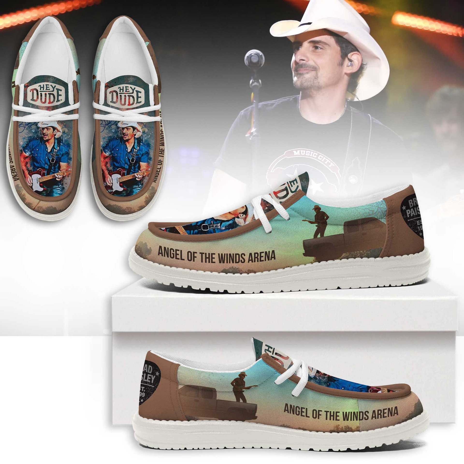 Brad Paisley "Angel of the Winds Arena" Hey Dude Shoes Brad Paisley "Angel of the Winds Arena" Hey Dude Shoes