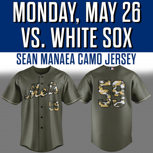 Special New New York Mets Sean Manaea Camo Jersey 2025