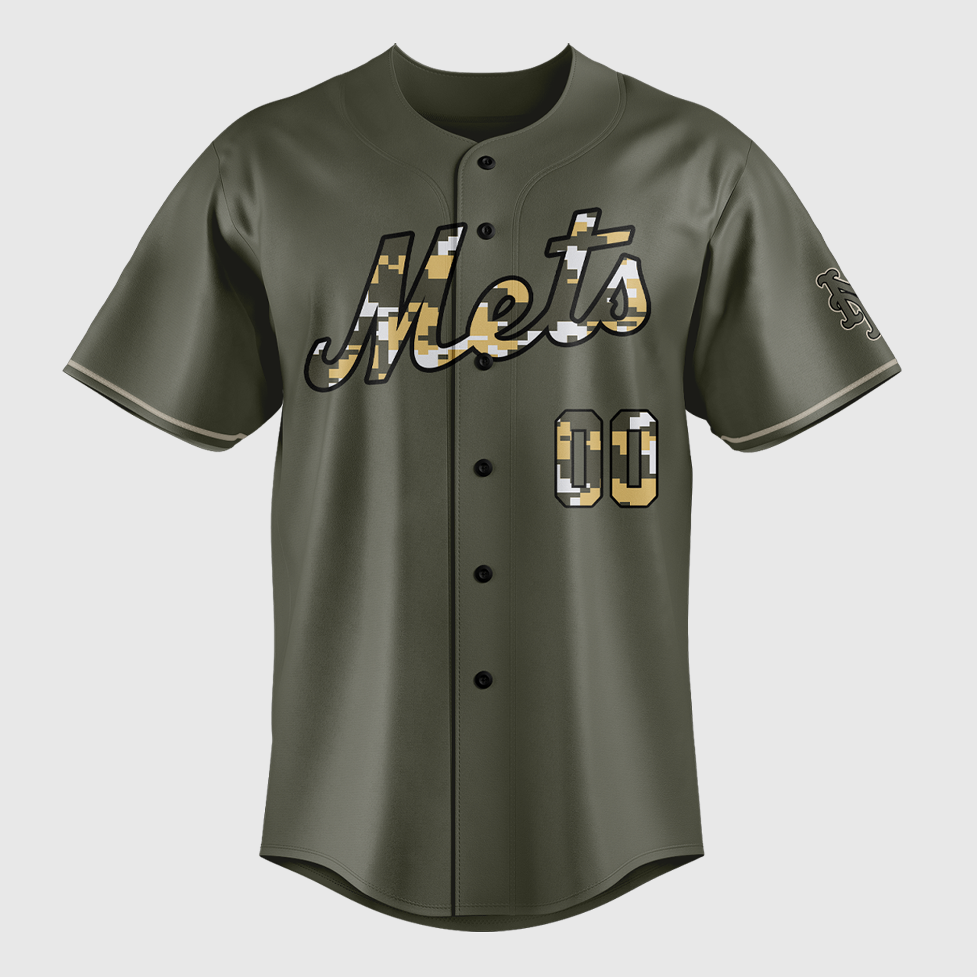 New New York Mets Sean Manaea Camo Custom Baseball Jersey New New York Mets Sean Manaea Camo Custom Baseball Jersey