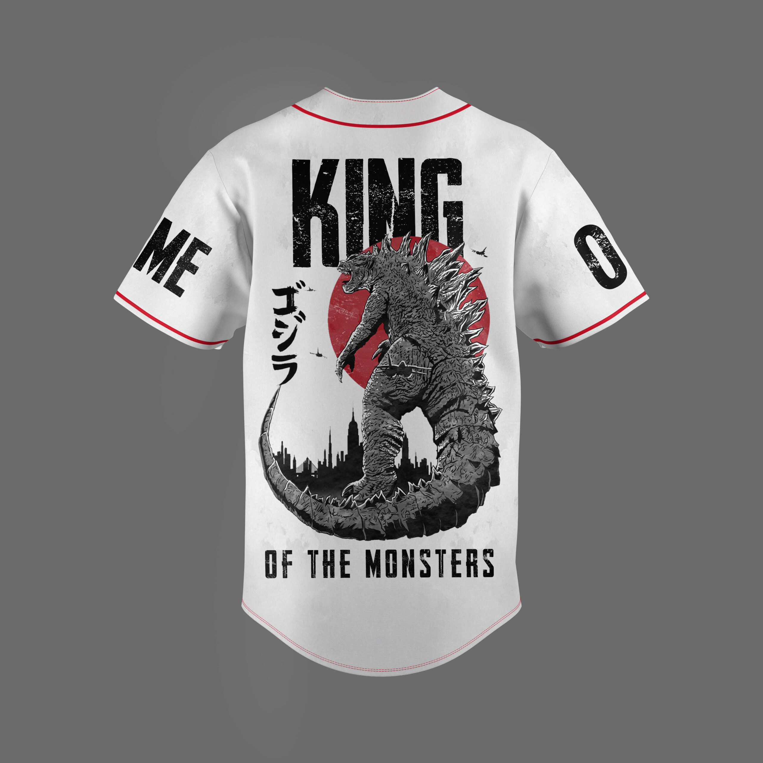 Godzilla King Of The Monters Hey Dude Shoes Custom Baseball Jersey Godzilla King Of The Monters Hey Dude Shoes Custom Baseball Jersey