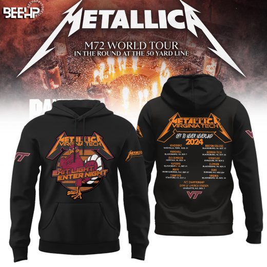 Virginia Tech Hokies X Metallica M-72 World Tour Special Hoodie