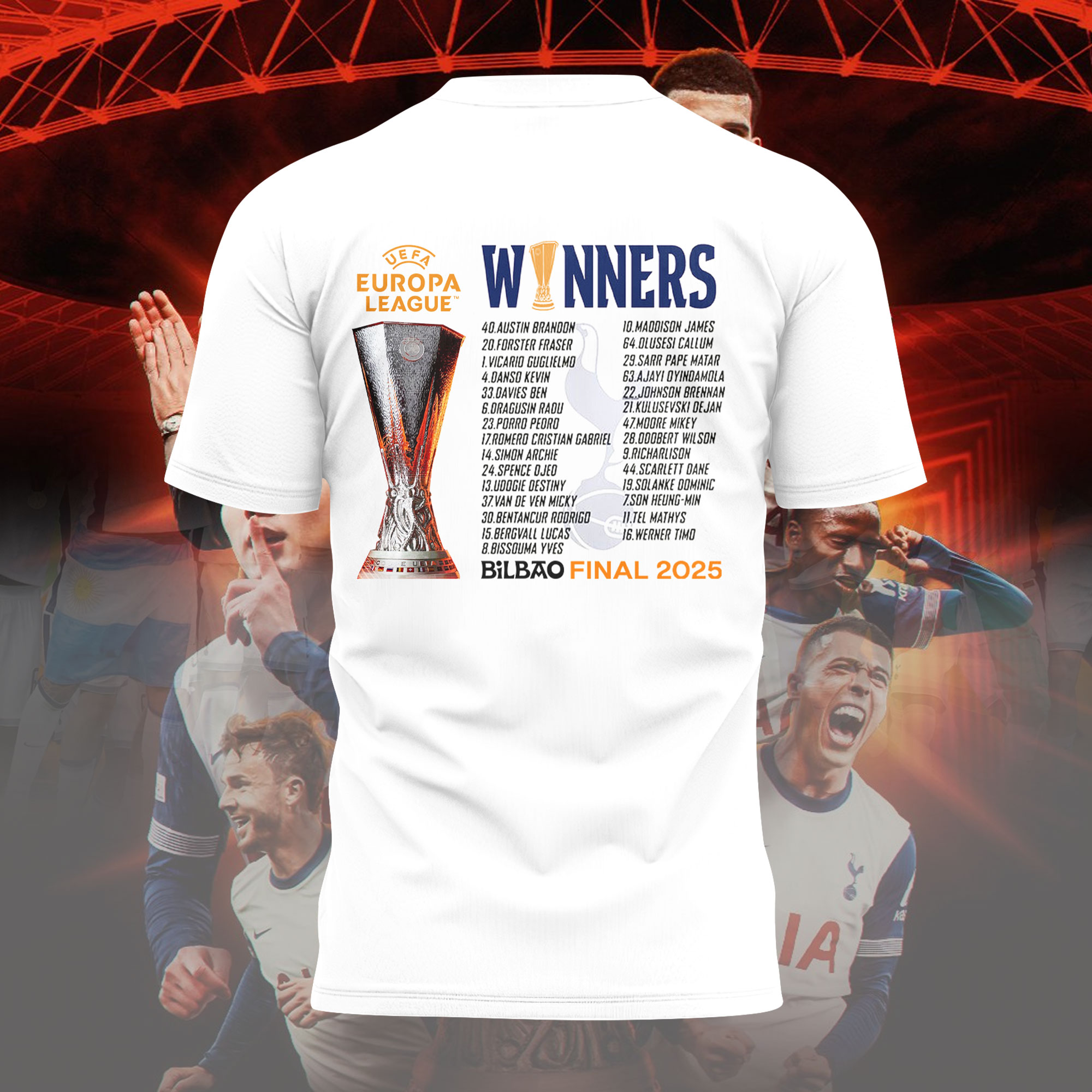 Tottenham Hotspur UEFA Europa League Champions 2025 Shirt Tottenham Hotspur UEFA Europa League Champions 2025 Shirt