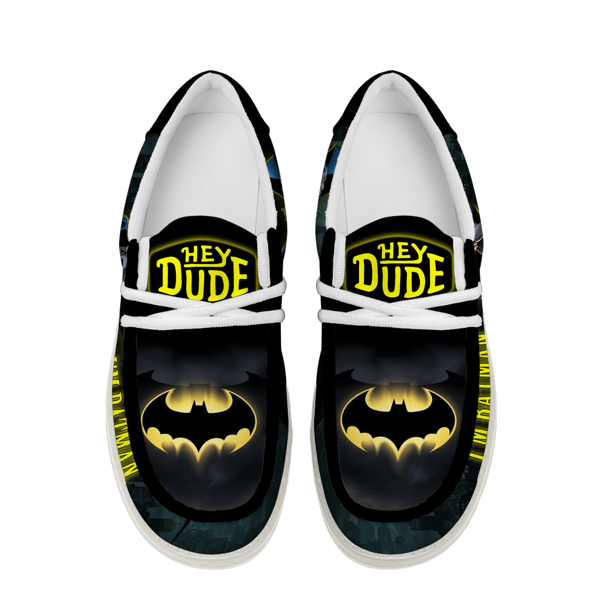 "I'M BATMAN." New 2025 Hey Dude Shoes "I'M BATMAN." New 2025 Hey Dude Shoes