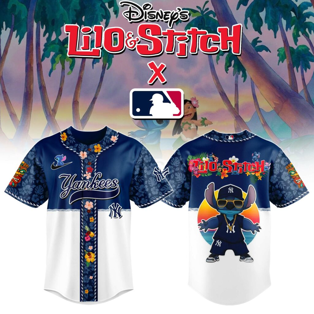 New York Yankees MLB x Lilo & Stitch Jersey New York Yankees MLB x Lilo & Stitch Jersey