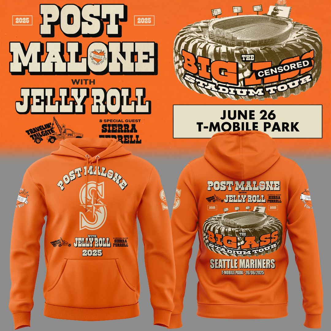 Seattle Mariners x Post Malone with Jelly Roll Hoodie Set Seattle Mariners x Post Malone with Jelly Roll Hoodie Set