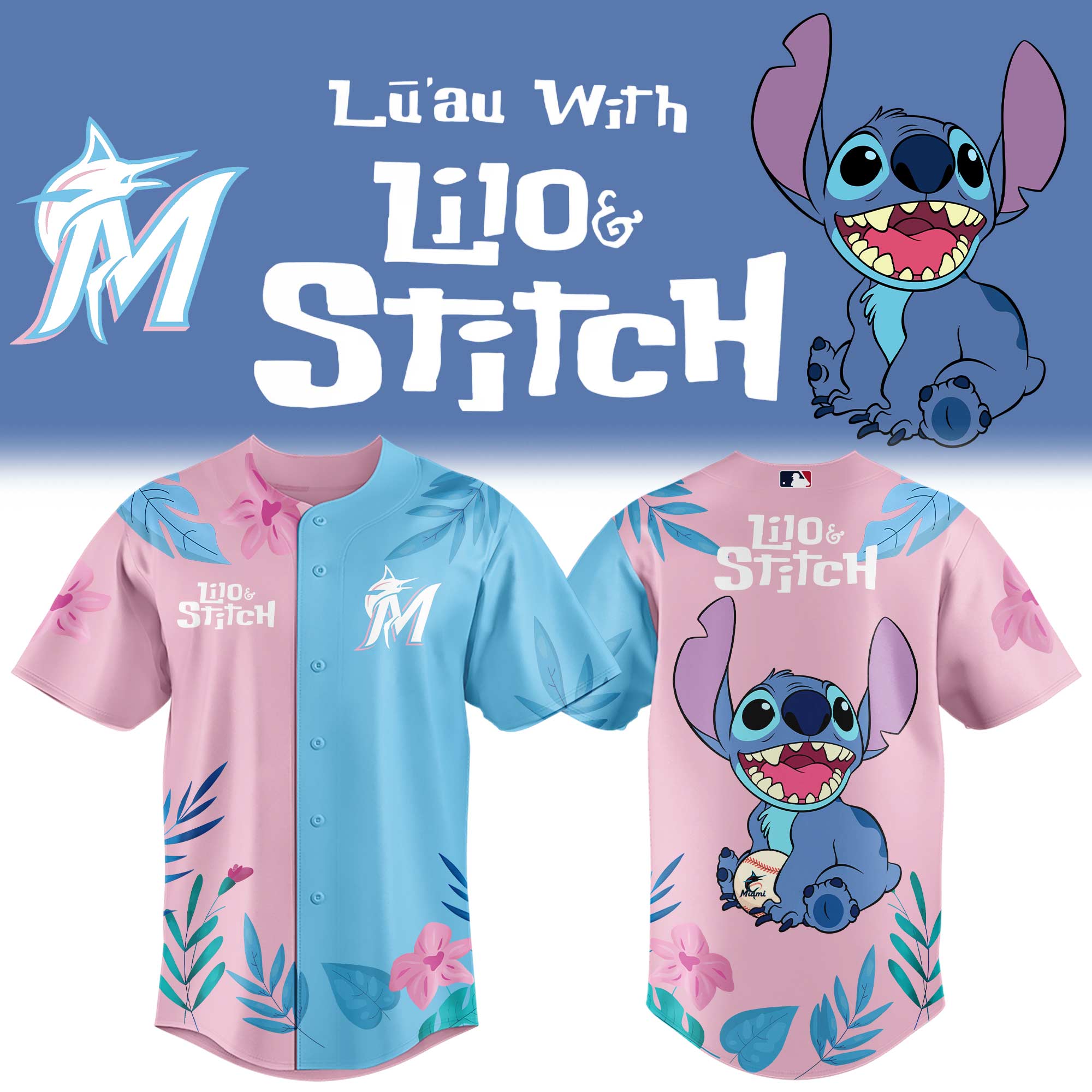 Miami Marlins x Lilo & Stitch Night Limited Edition Jersey Miami Marlins x Lilo & Stitch Night Limited Edition Jersey