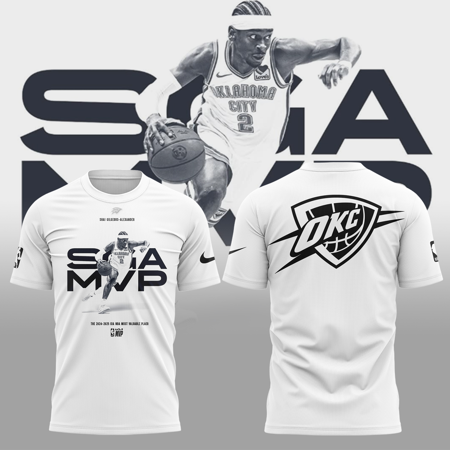 OKC x The Mvp NBA 2024-2025 Limited Edition T-shirt OKC x The Mvp NBA 2024-2025 Limited Edition T-shirt